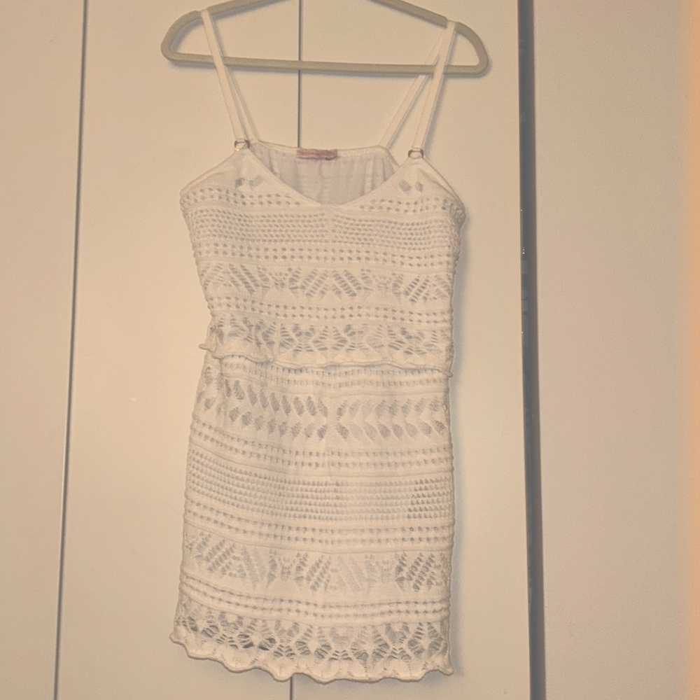 crochet mini dress